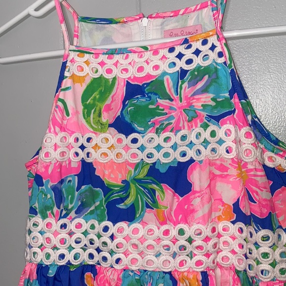 Lilly Pulitzer Girl’s Floral Tropical Summer Sleeveless Vacation Dress Size 14 - Picture 5 of 10